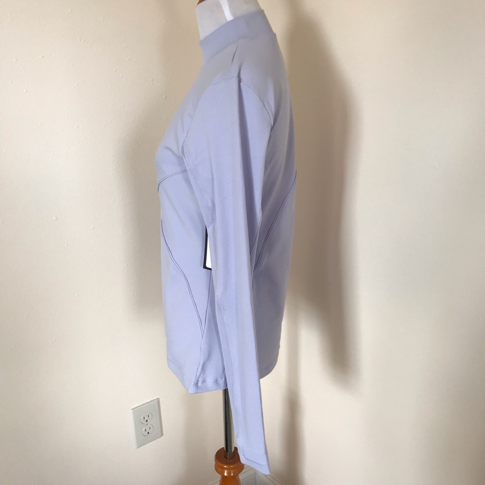 NEW Nike Women’s Long Sleeve Ribbed long sleeve pastel lilac Top - Picture 7 of 7